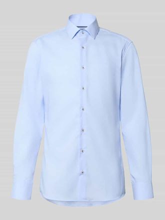 Eterna Slim Fit Business Hemd aus Lyocell-Mix mit Kentkragen in Bleu, Gr&ouml;&szlig;e 38