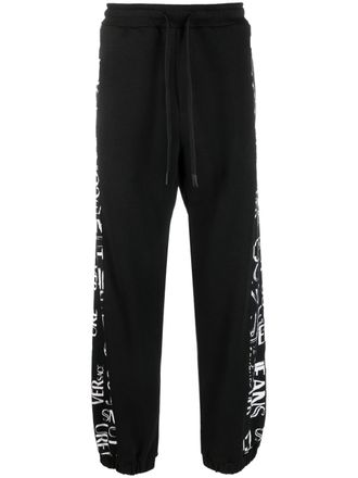 Versace Jeans Couture logo-print cotton track pant - Black