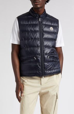 Moncler Gui Down Puffer Vest in Navy at Nordstrom, Size 4