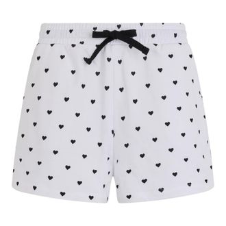 Red Valentino Short Shorts, female, White, Size: 2XS Heart-Print Short Shorts