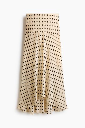 H&M Jupe aus Viskose - Hellbeige/Polka Dots