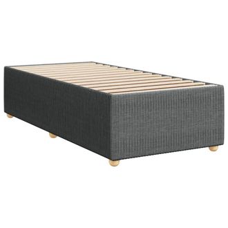 Berkfield Home Soft Bed Frame without Mattress Dark Grey Single Fabric