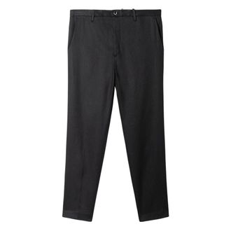 Nine In The Morning Chinos, male, Black, Size: XL Giove Piatto Slim Pant Linen Mix