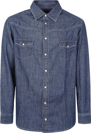 Emporio Armani Camisa Vaquera - Shirts - Hombre - Azul - XL