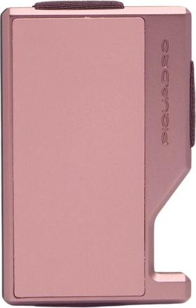 Piquadro Mag Safe Kaarthouder van Metaal en Leer met Elastische Band - Dames - Portefeuilles - Roze - ONE Size - Leer - Accessoires