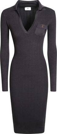 Elisabetta Franchi Midi Kleedjes - Dames - Casual kleedjes - Bruin - L - Kleedjes