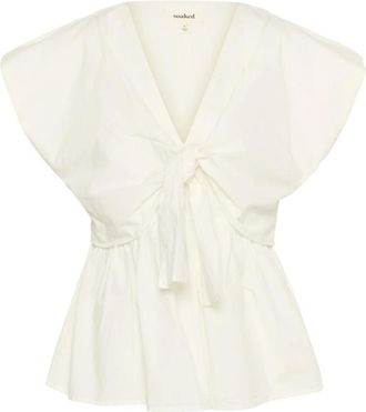 Soaked In Luxury Overhemden, Dames, Wit, XS, Katoen, Witte Top SLJoa Model Blouse