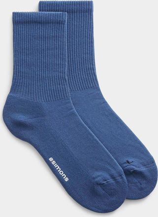 Le 31 Mens Solid ribbed athletic socks
