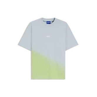 HUGO BOSS Dip-dyed logo T-shirt in cotton jersey