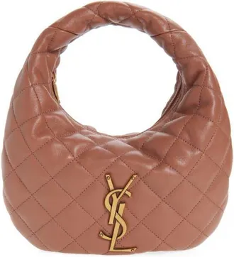Saint Laurent Baby Icare Quilted Leather Hobo Bag in Hortensia at Nordstrom