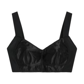 Dolce & Gabbana Top bustier de sat&eacute;n - Underwear - Mujer - Negro - S