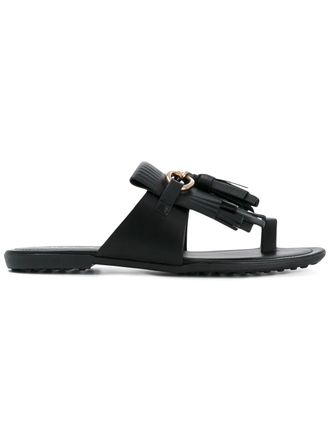 Tod's fringe sandals - Black