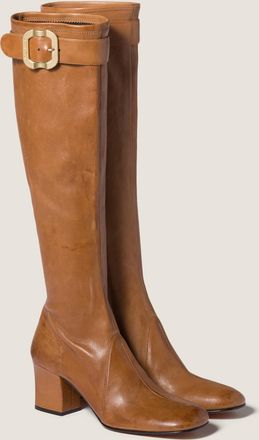 Miu Miu Nappa leather boots with buckle