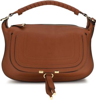 Chlo&eacute; Womens Small Shoulder Bag Marcie Clay Brown Calf Leather (bos Taurus)