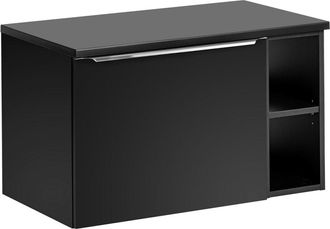 Petits Meubles Mueble bajo lavabo de 80cm tableros laminados y mdf negro