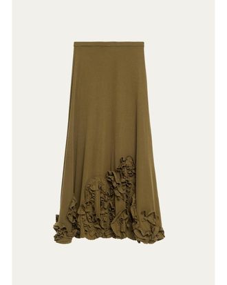 Ulla Johnson Heloise Jersey Wool Midi Skirt