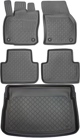 OEM Volkswagen Golf Sportsvan Minivan Desde 05.2014 Set - Alfombrillas Para Coche + Alfombrilla Para Maletero