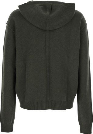 Rick Owens Mens Green Cashmere And Wool Sweatshirt Sweatshirts Sweater