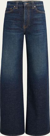 Khaite Dane High-Rise Wide-Leg Jeans