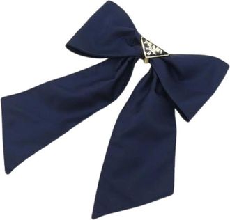 Prada Pre-owned Barrette - Dames - Vintage Accessoires - Blauw - ONE Size - Nylon - Vintage