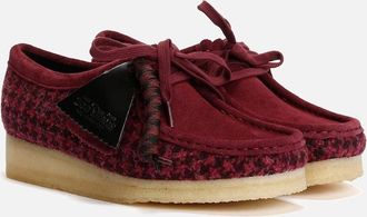 Clarks Womens Clarks Originals Wallabee Harris Tweed Womens Purple Shoes - Size: UK 6 / eu 39.5 / us 8.5