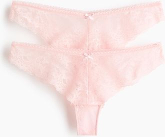 H&M 2er-Pack Brazil Slips aus Spitze - Pink