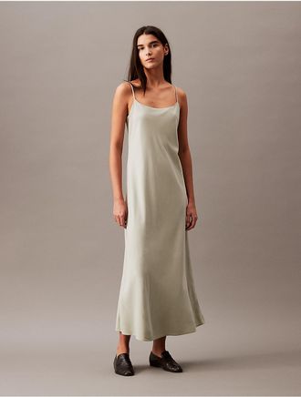 Calvin Klein Womens Midi Slip Dress - Neutral - XS