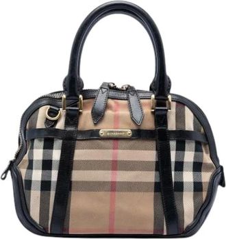 Burberry Pre-owned Handbags, female, Multicolor, Size: ONE SIZE Pre-owned Canvas Handbag