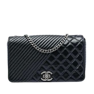 Chanel Pre-owned Vintage Quilted Shoulder Bag - Dames - Pre-owned - Zwart - Maat: ONE Size Zijde