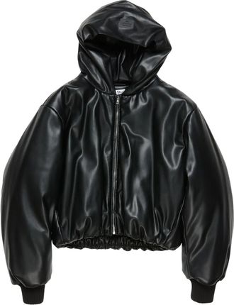 Acne Studios hooded puffer jacket - women - Polyester/Viscose/Polyester - 36 - Black