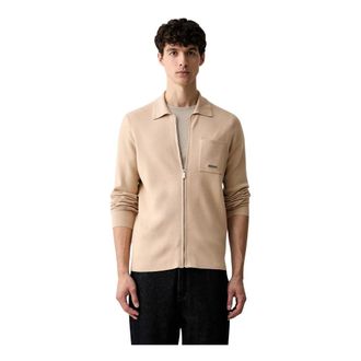 Karl Lagerfeld Ritsvest - Heren - Vesten - Beige - 2XL - Polyester - Truien & Vesten