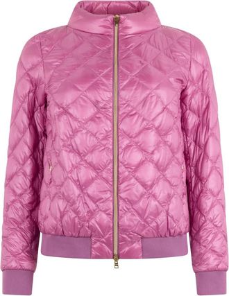 Herno Bomber Jackets, female, Pink, Size: M Ultralight Quilted Bomber Jacket