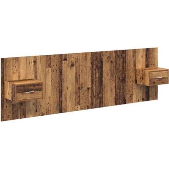 vidaXL Headboard with Cabinet 3 pcs Old Wood Engineered Wood vidaXL