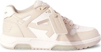 Off-white Beige Out Of Office Leather Sneakers