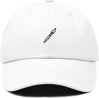 Dalix Paint Brush Dad Cap in White at Nordstrom