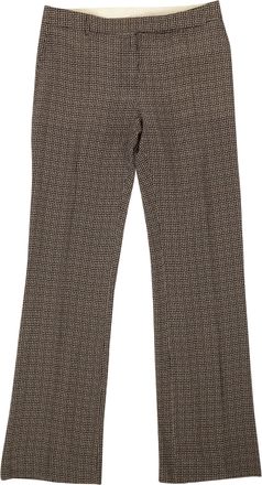 Davide Cenci Geometric Silk Pants - Brown