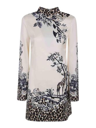 Etro Fancy beige Printed Mini Dress