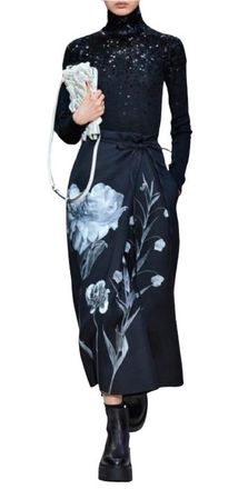 Valentino Garavani Valentino Garvani Black Sequin Embellished Turtleneck Jumper Size M