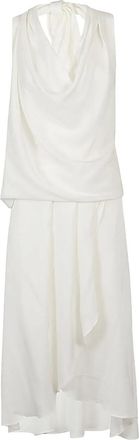 Nouvelle/Silk95Five cowl-neck sleeveless dress - White