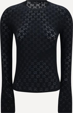 Gucci T-shirt in cotone d&eacute;vor&eacute; GG Woman XS