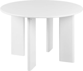 Beliani Beliani - Round Wooden mdf Dining Room Pedestal Table &oslash; 120 cm White Cosmo