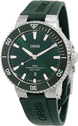Oris Aquis Date Automatic Crystal Green Dial Mens Watch 01 733 7789 4157-07 4 23 37FC