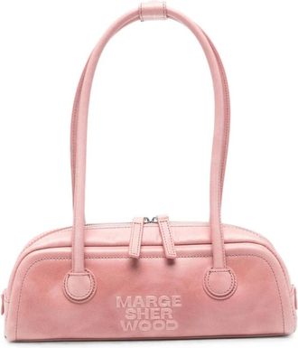 Marge Sherwood Tassen, Dames, Roze, ONE Size, Leer, Soft Boston Bag