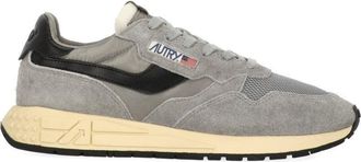 Autry Black Suede Contrast Heel Sneakers