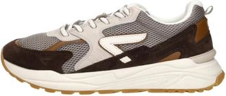 HUB Grid Sneakers - Heren - Sneakers - Bruin - 44 EU - Katoen - Schoenen