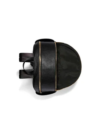 Coach Womens Backpack Black Pebble Leather