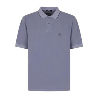 Herno Polo Shirts, male, Blue, 2XL, Clear Blue Polo Piquet Pigment Dye