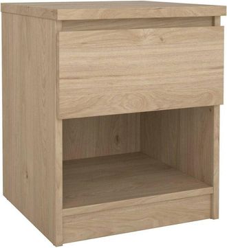 Dmora Dmora - Mesa De Noche Scolastica, C&oacute;moda Baja, Mesilla De Noche, Estante De La Cama, 40x40 H50 Cm, Roble