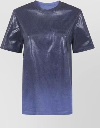 Maison Margiela shiny crew neck t shirt chest pocket