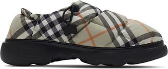 Burberry Pillow Checked Nylon Mules, Brand Size 40 ( US Size 7 )